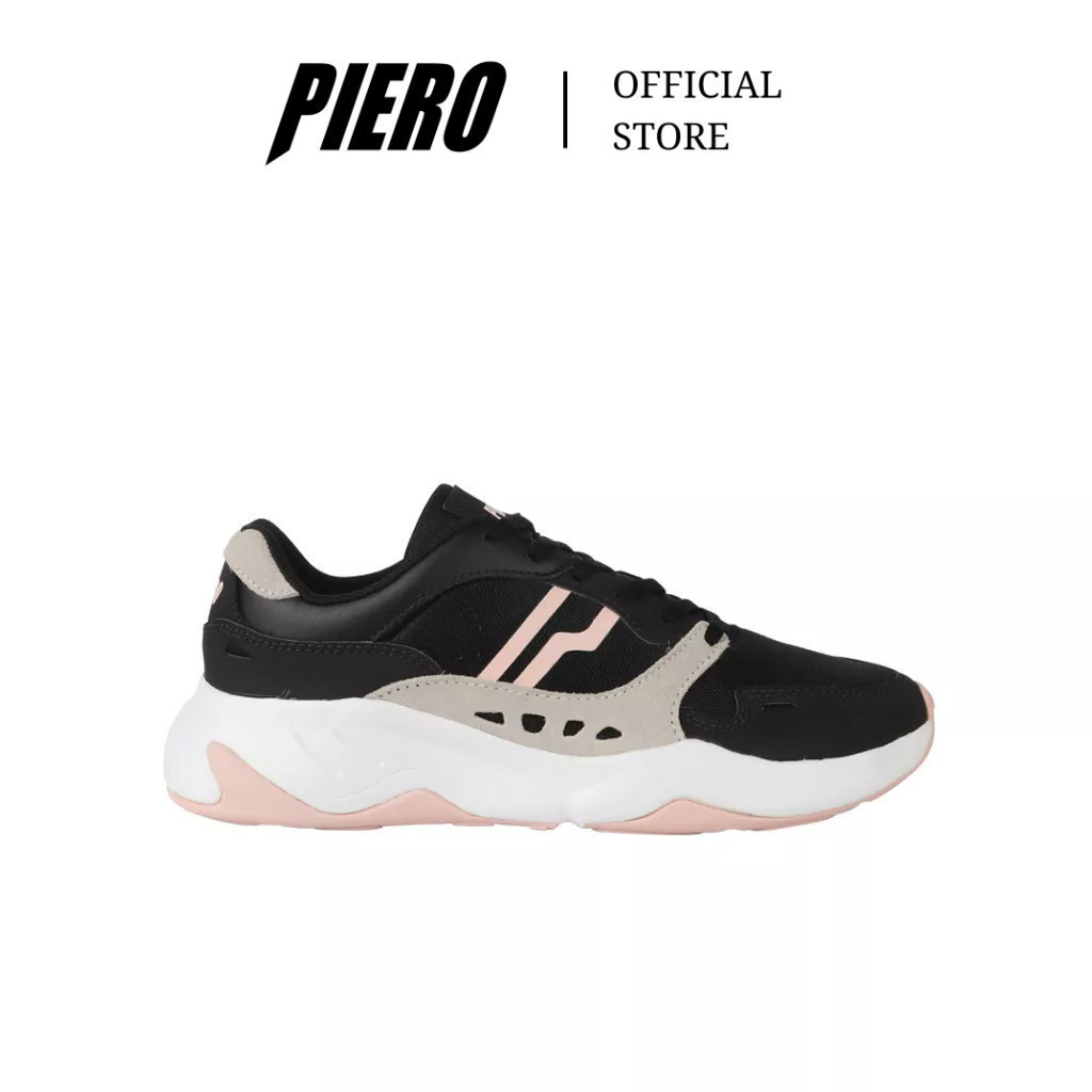 PIERO SEPATU SNEAKERS WANITA ERGO W BLACK   P30151