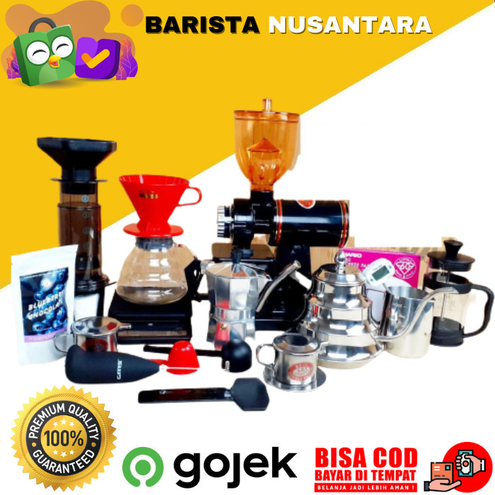 KOMPLIT PAKET USAHA KEDAI KOPI MESIN ALAT KOPI MANUAL BREW ALAT SEDUH KOPI TOP