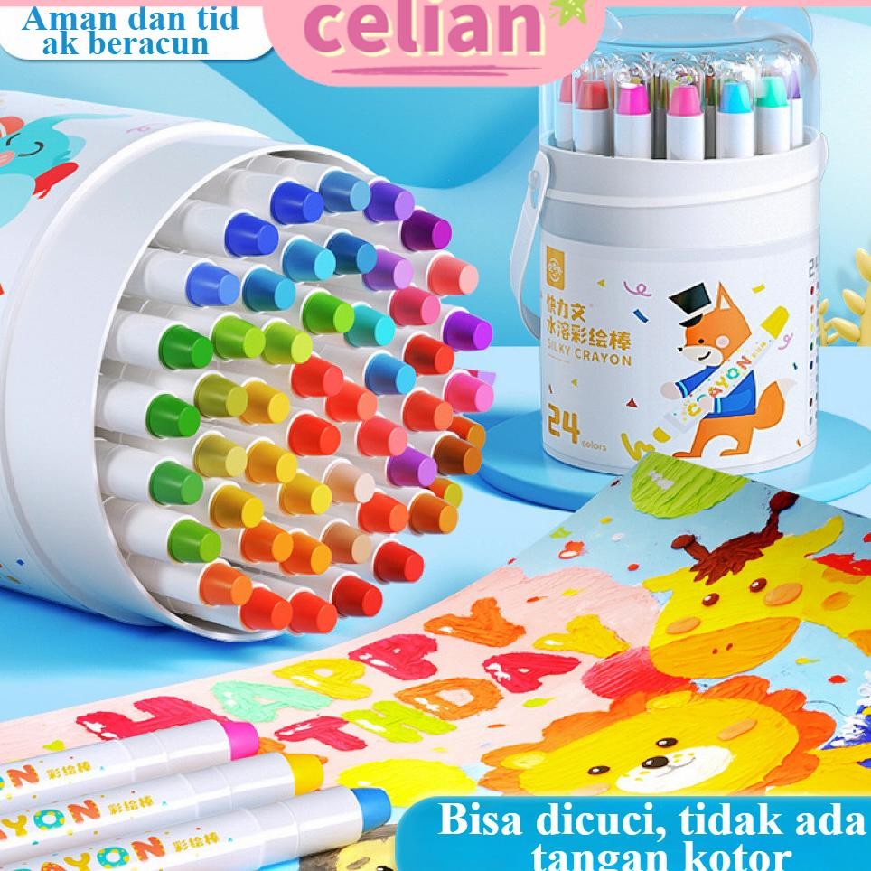 

Wahable Ily Crayon 12 24 36 48 Warna Colorful Buet Rayon Mewarnai Alat Warna Et Ana Wipe And Clean