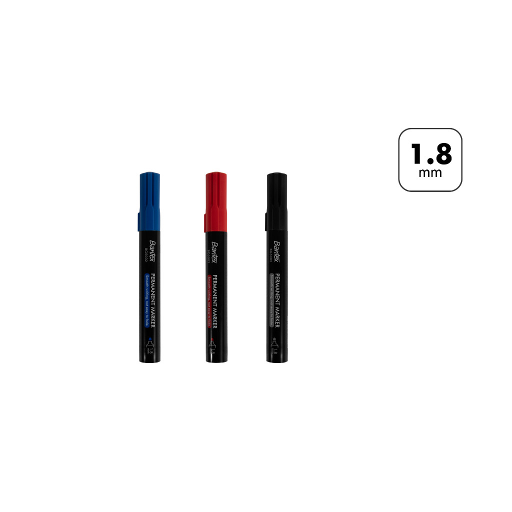 

[Stationery Home] Bantex Spidol Permanen / Permanent Marker Tip 1.8mm BG5002