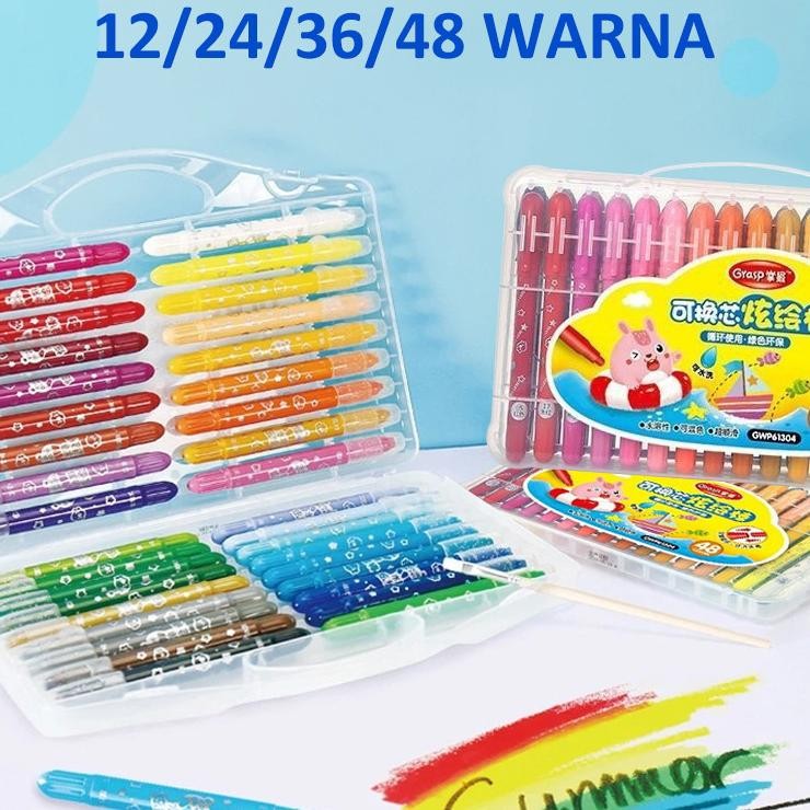 

Cod Grap Crayon Et 48 Warna Ily Crayon Water Oluble Crayon Rayon Licin Grap