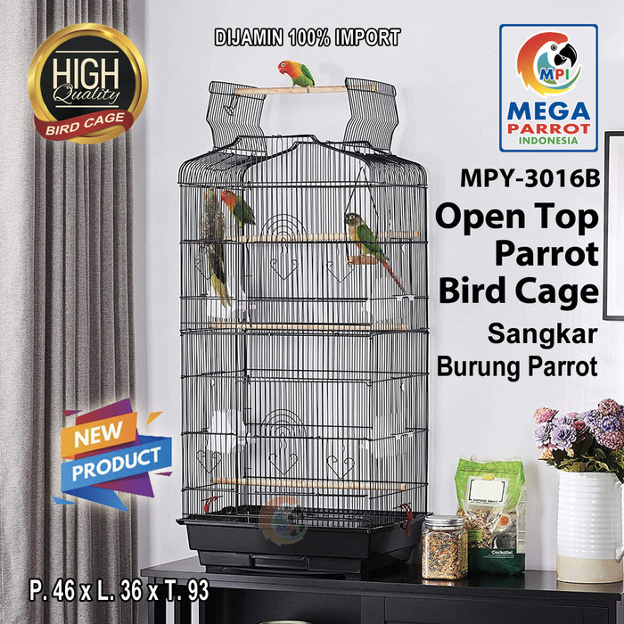 KANDANG / SANGKAR BURUNG PARROT OPEN TOP MPY-3016B KODE 1146