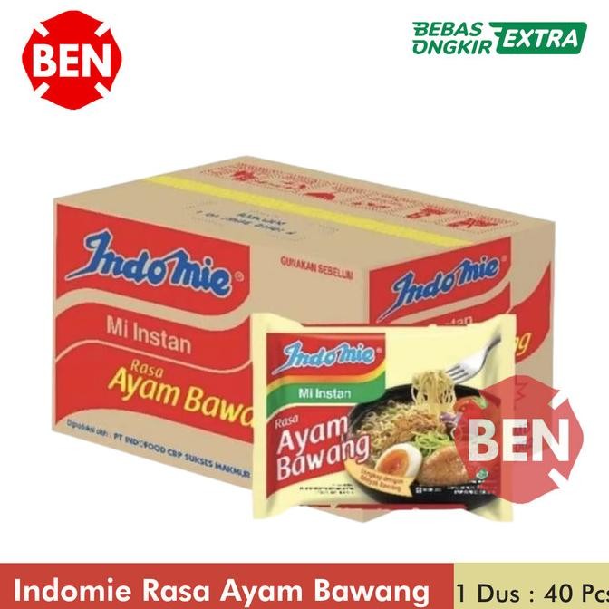 

READY INDOMIE RASA AYAM BAWANG 1 DUS / 40 BUNGKUS / BKS / PCS / GROSIR