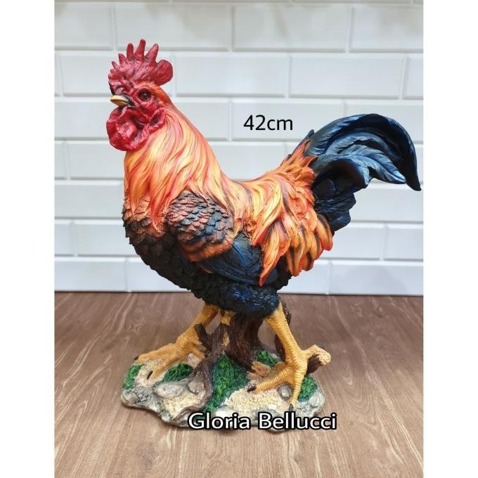 

READY PATUNG PAJANGAN AYAM JAGO BESAR MINIATUR CHICKEN MERAH