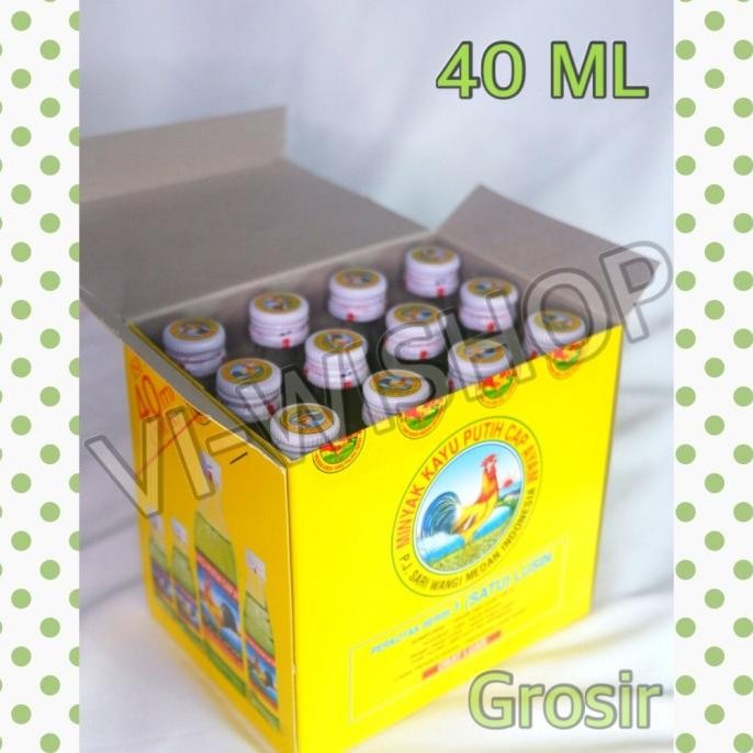 

READY MINYAK KAYU PUTIH CAP AYAM JAGO - 40 ML - CAP AYAM / KAYU PUTIH - GROS