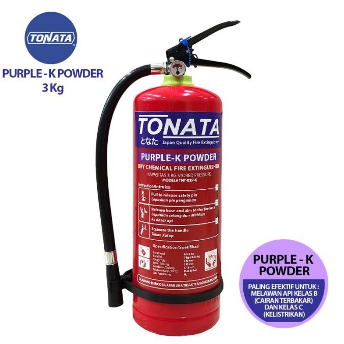 Baru APAR Purple K Powder 3 Kg Tonata / APAR 3Kg Dry Chemical Powder