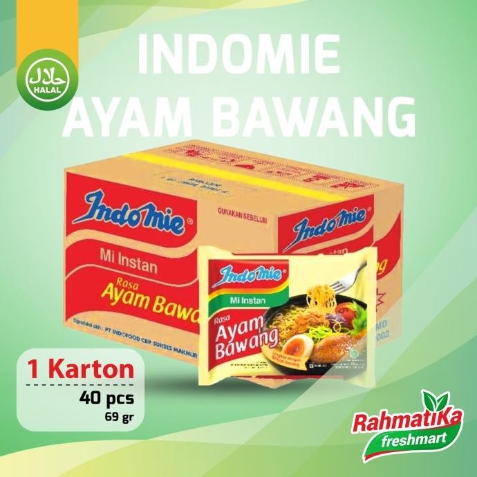 

READY INDOMIE RASA AYAM BAWANG 1 DUS ISI 40 PCS 69G