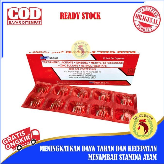 

READY RED GEL FORTE PLUS VITAMIN AYAM ( 1 STRIP )