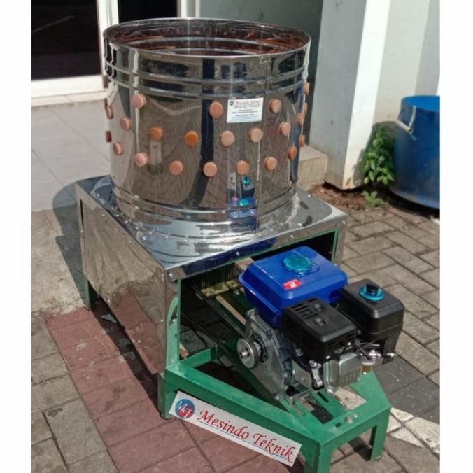 

READY MESIN CABUT BULU AYAM 5 EKOR STEINLIS DENGAN GEAR BOX + ENGINE GX-200