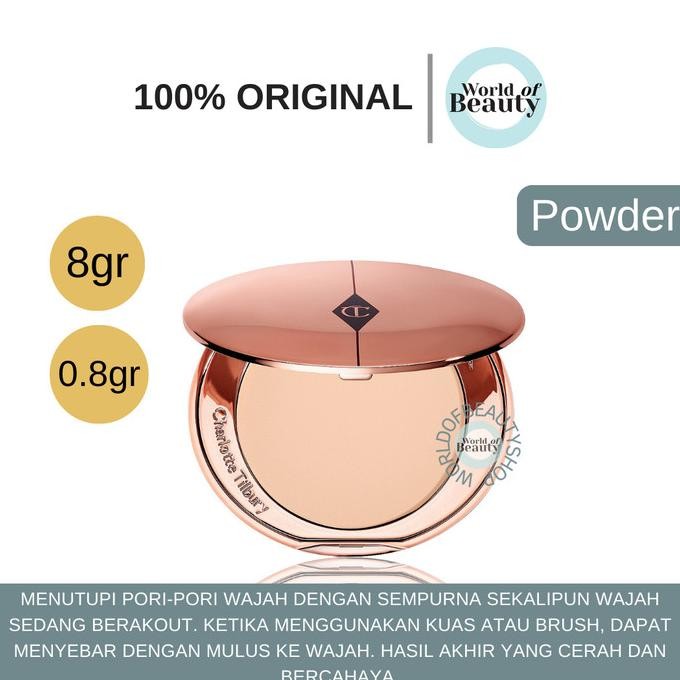 Baru Charlotte Tilbury Air Brush Flawless Finish - Powder/Bedak Padat