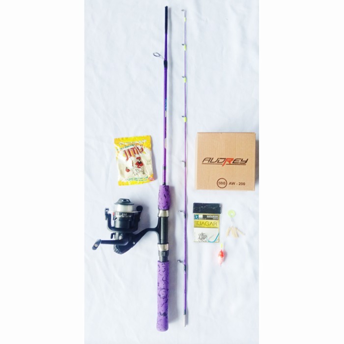 Paket Mancing Kolam Joran sambung 2 135 cm pancing ikan nila udang dll