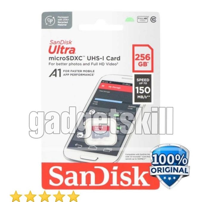 CO Sandisk Ultra Micro Sd 256Gb 150MBps Original Memory Card CCTV 256 Gb