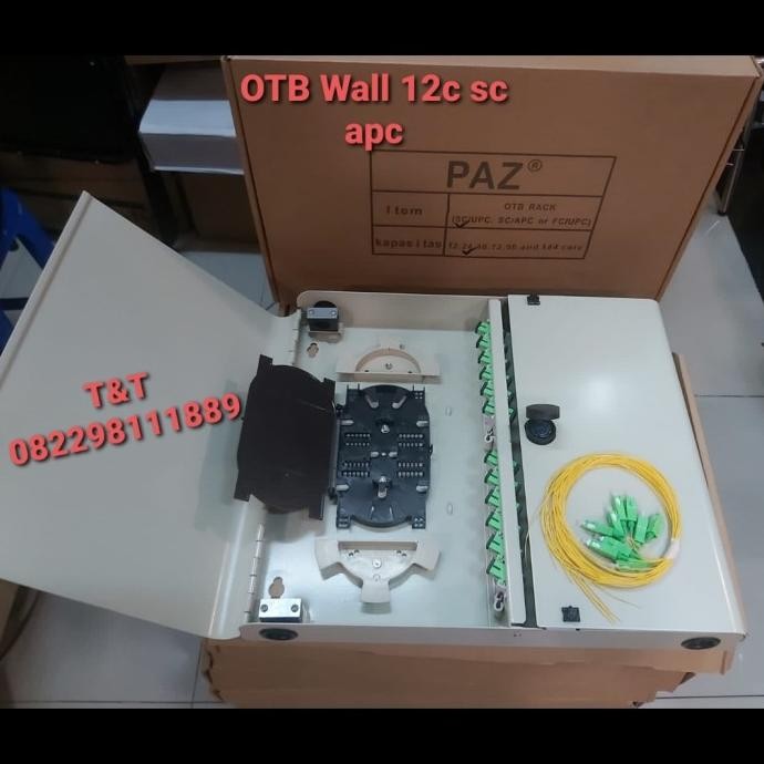 CO PAZ OTB WALL 12 CORE SC APC SINGLEMODE FULL SET FIBER OPTIK PAS