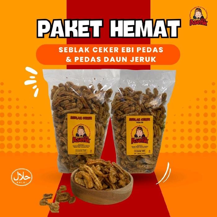 

SPECIAL [Snack Koh Asenk] Paket Hemat Seblak Ceker rasa Udang Ebi dan Jeruk Pedas Food