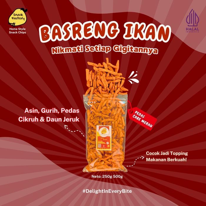 

TERUJI SF Basreng Ikan Pedas Daun Jeruk Isi 500g Asin & Gurih snack chips food snacks keripik