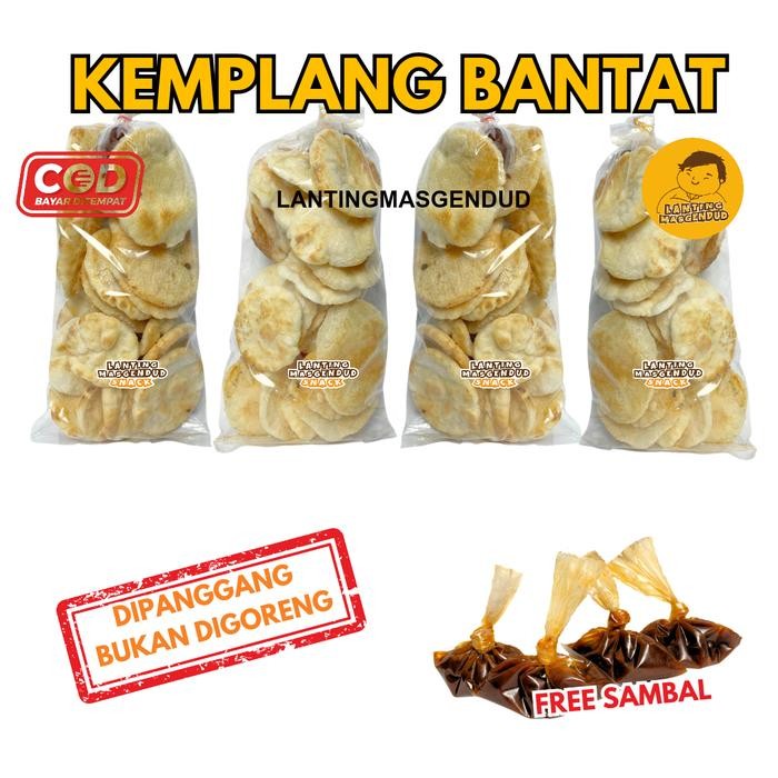 

TERBATAS Special Kerupuk Kemplang Bantat Panggang - Cemilan Gurih Ikan Panggang Free Sambal Pedas