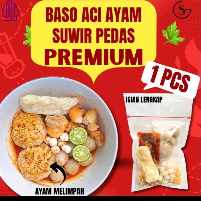 

PRODUK TERBATAS Baso Aci Ayam Suwir Chili Oil Pedas Makanan yang Food instan boci