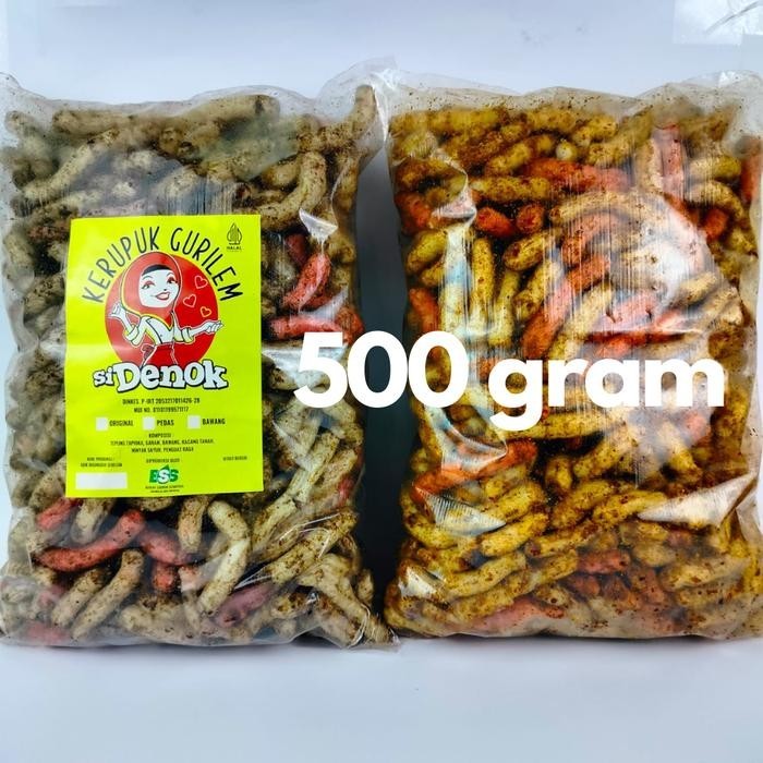 

DISKON I_K Kerupuk Gurilem Si Denok isi 500 gram Cemilan khas Bandung Barat Rasa Kacang Pedas