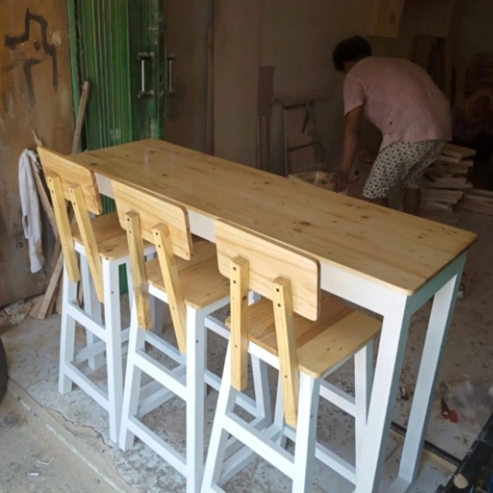 meja caffe mini bar 1set