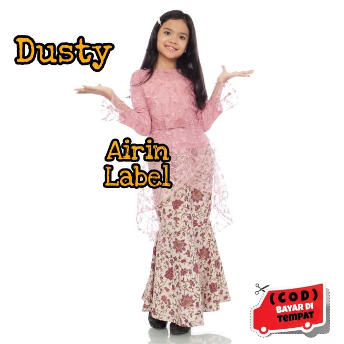 Kebaya Anak Terlaris/Kebaya Anak Tunik Belah Tile Mutiara Tangan