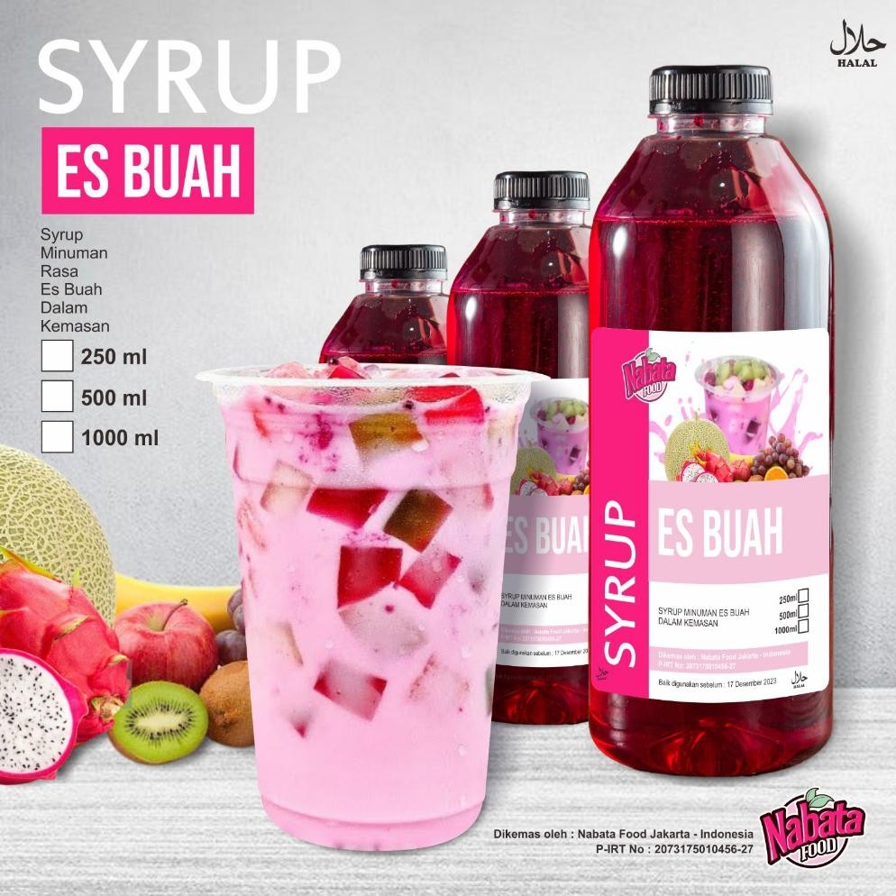 

Sirup Es Buah 1 Liter Bisa Untuk Syrup Es Campur Es Teler Es Tape Syrup Rose Sirup bunga mawar
