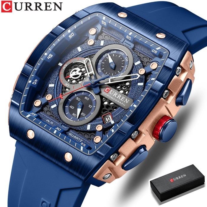 CURREN Terbaru Jam Tangan Pria Anti Air Chrono Aktif Jam Tangan Cowok