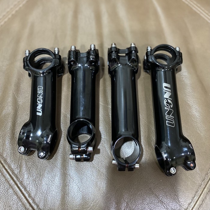 Stem Stang Sepeda UNO 31.8mm 17 Derajat 100/110/120/130mm Hitam Glossy