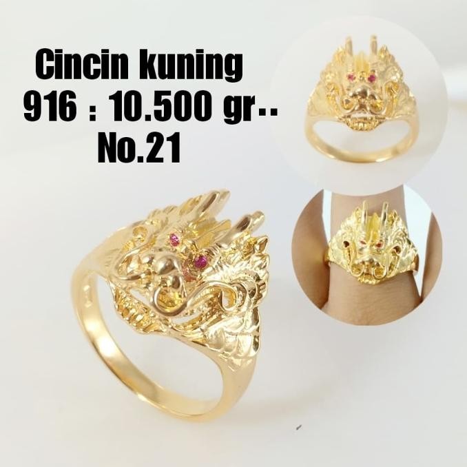 SALE CINCIN EMAS / MAS KUNING KADAR 91.60% BERAT 10.500 GRAM NO.21..