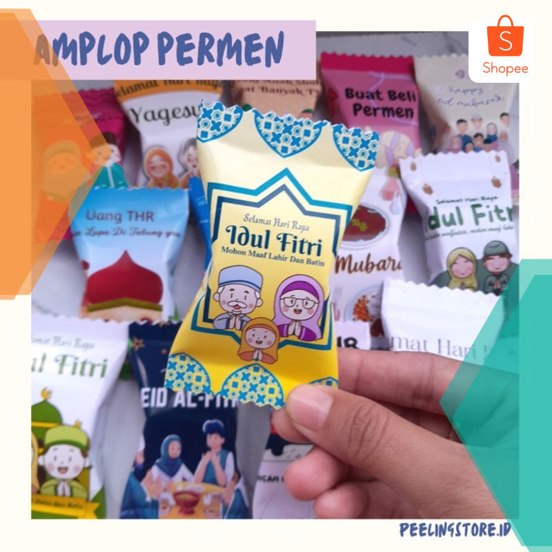 

Murah 10pcs | Angpau Lebaran Bentuk Permen | Angpau viral | Amplop Lebaran | Elegan