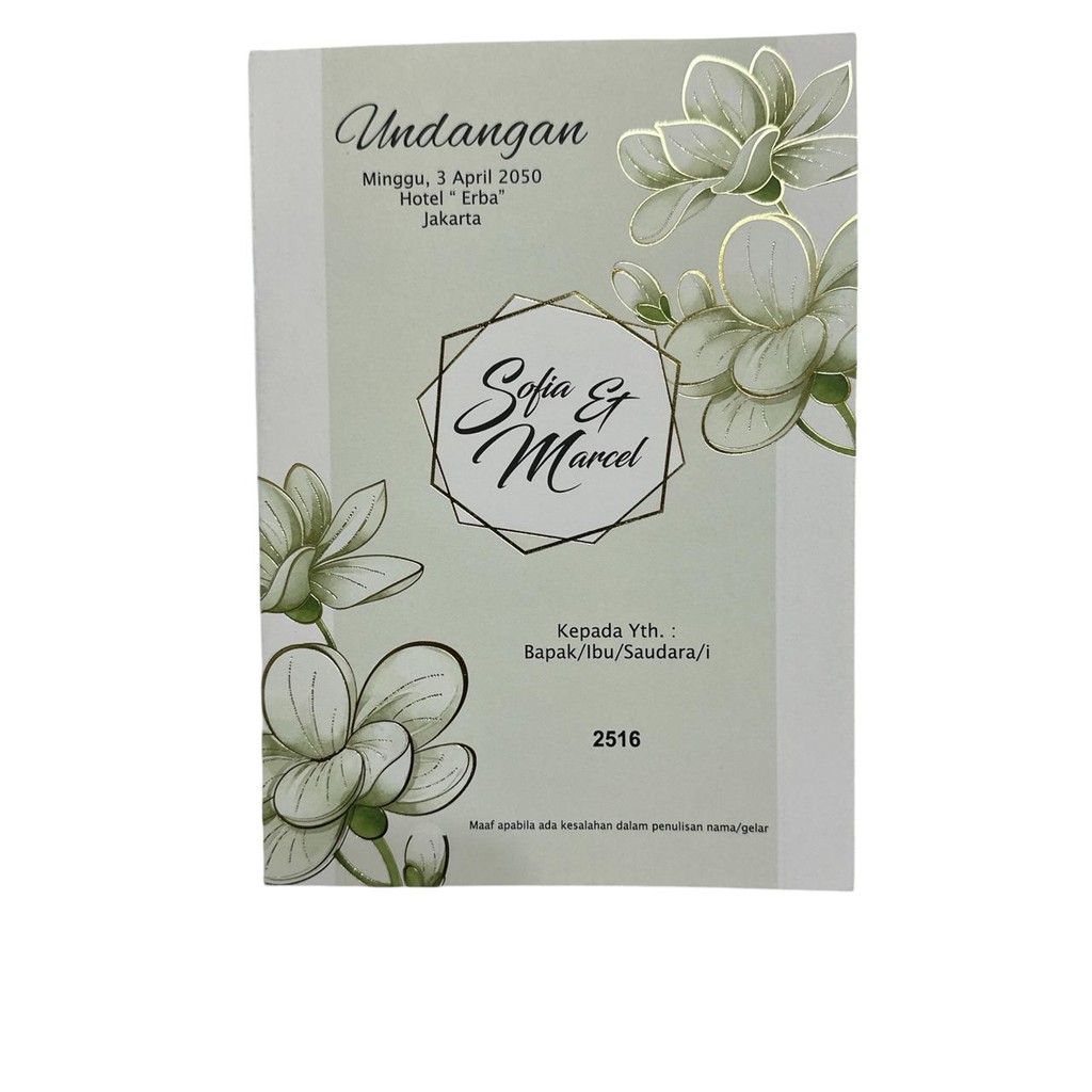 Blangko Undangan Erba Kosong 2516