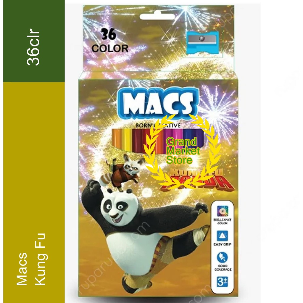 

MACS Pensil Warna 36 MACS Pensil Gambar Kung Fu Panda 36 Warna Macs Kungfu Panda Pencil Color Premium