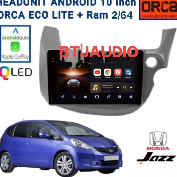 Spesial Head Unit Tape Tv Mobil Android Untuk Honda Jazz 2008-2012 Layar 10"