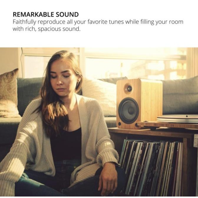 [B-Stock] Kanto Yu6 Yu 6 - Powered Bookshelf Speaker W/ Phono Pre-Amp New Stok