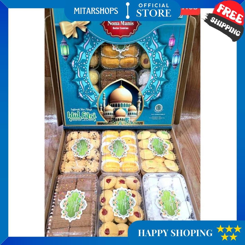 

Apazada - Kue Kering Lebaran Nona Manis Soleha Halal / Hampers Kue Lebaran Paket 6 Toples Murah Enak D Gratis Ongkir