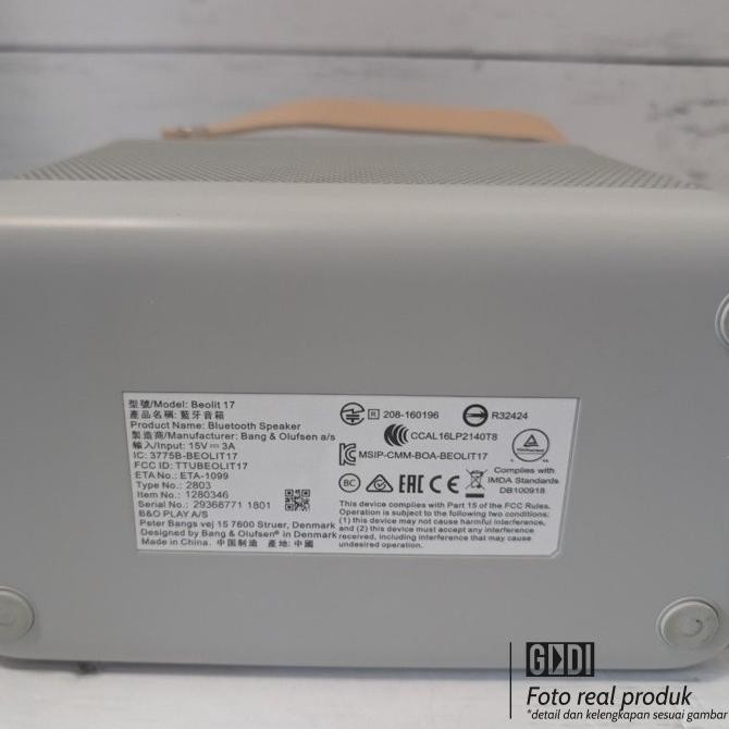 Bang & Olufsen Beolit 17 Wireless Home Portable Bluetooth Speaker New Stok