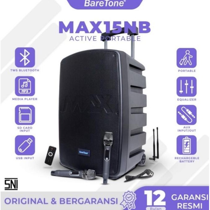 Speaker Portable Baretone 15" 15Nb New Stok