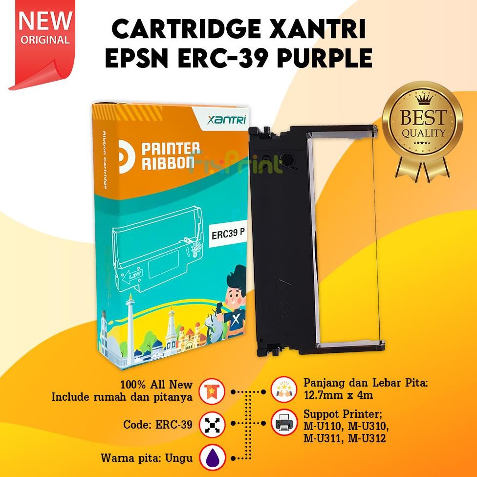 Ribbon Refil Cartridge Erc39 Erc 39 Erc-39 Printer Mu110 Mu310 Mu311 Mu312 Murah