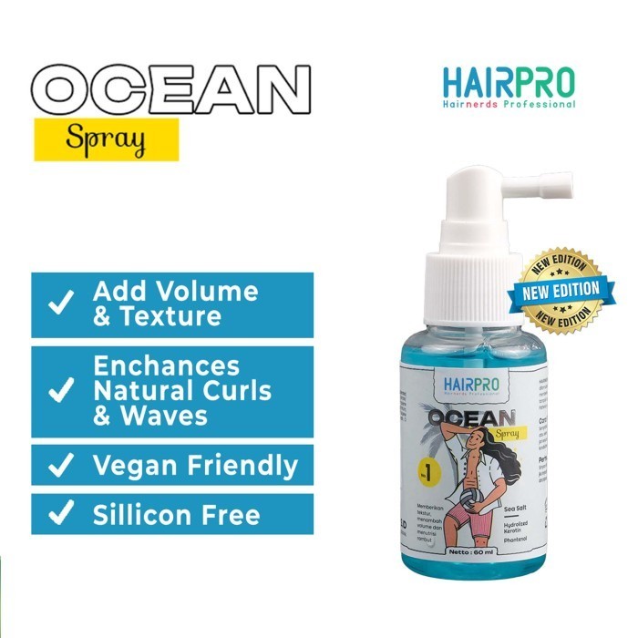 hairnerds professional hairpro ocean spray / sea salt / 60ml [kualitas terbaik]