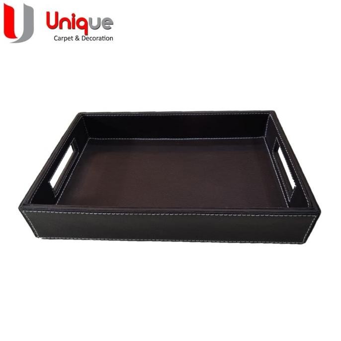 

Terlaris Tray Kulit Sintetis Murah / Nampan Kulit Coklat Tua Uk 20X30Cm Ready Stok