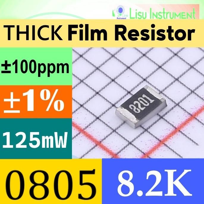 Murah (50) 8.2K 0805 1% Thick Film Resistors SMD Chip Resistor 8201 822 lisu992 Segera Beli