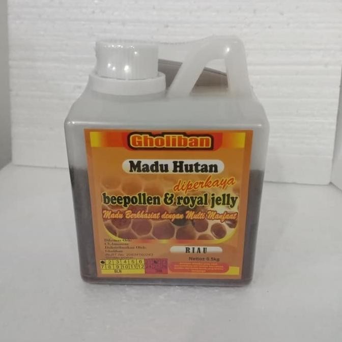 

=====] Madu Hutan RIAU GHOLIBAN 500 gr 500 gr plus Bee Pollen dan Royal Jelly