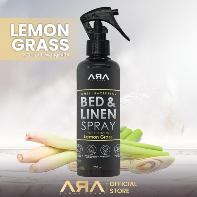 

Produk Baru!! ARA LINEN BED SPRAY Pengharum Ruangan Antibacterial - LEMON GRASS