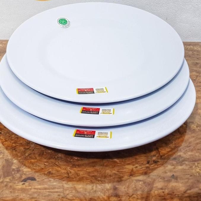 ~~~~~] Piring Ceper Dragon 10" | Piring Putih Makan Melamin Jumbo Besar P0210