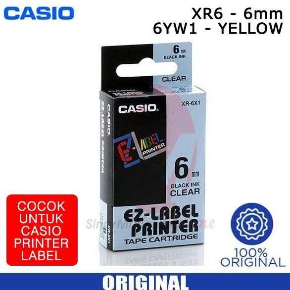 

CO PITA LABEL CASIO XR 6 CLEAR - 6mm