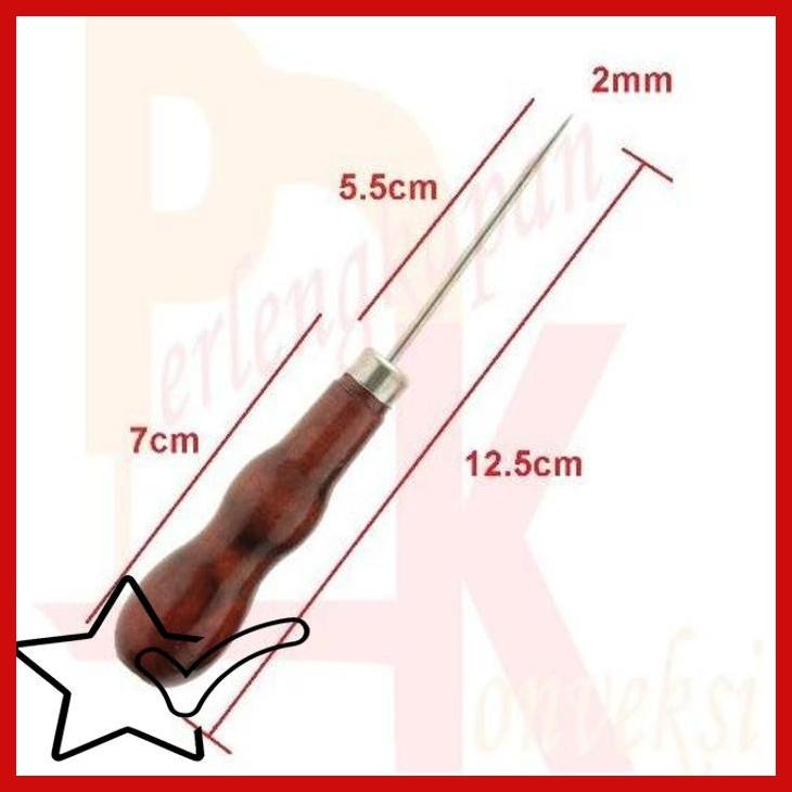 

[PGK] STITCHING REPAIR AWL ALAT TUSUK PEMBOLONG PUNCHING TUSUKAN 2MM KAYU