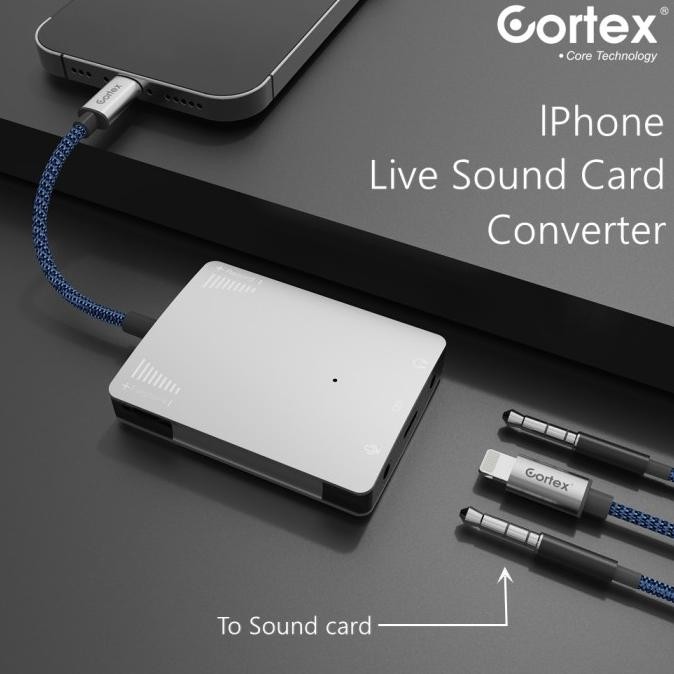 CO Cortex KY-315 IPhone Live Spliiter Sound Card Charger + Mic Converter