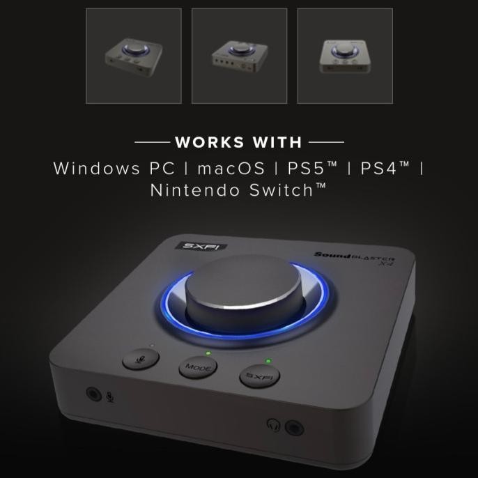 CO Creative Sound Blaster X4 External USB DAC Sound Card Super X-Fi 7.1