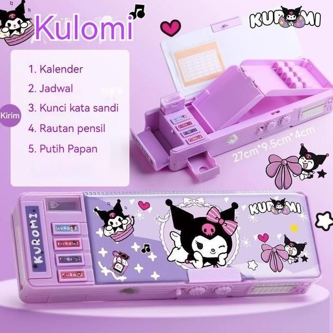 

diskon! ready stockgaya baru kotak pensil multifungsi kunci kode perempuan pensil sanrio dua sisi bernilai tinggi kapasitas besar termasuk rautan pensil bahan tahan kotak alat tulis stationery