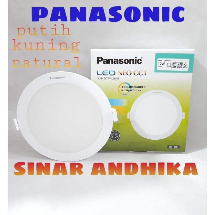 Lampu - Lampu Led Downlight Panasonic Neo Cct Slim 3 Warna 12 Watt Nnp73476