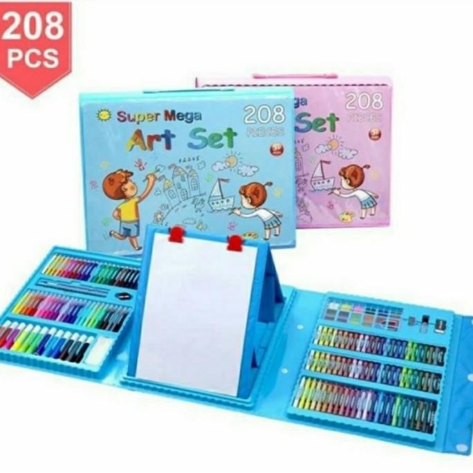 

diskon! crayon anak set 208 pcs pensil warna alat tulis set crayon 208 pcs